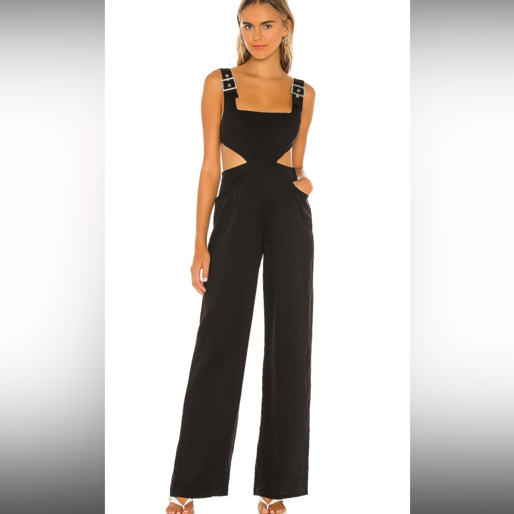 Weworewhat overall cut out jumpsuit